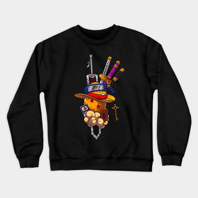 Shonen items V2 Crewneck Sweatshirt by Meca-artwork